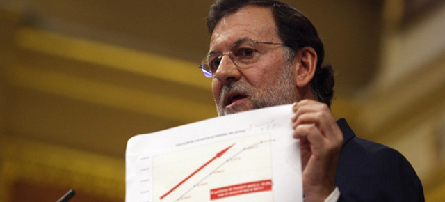 Mariano Rajoy durante su intervención en el debate económico del Pleno del Congreso