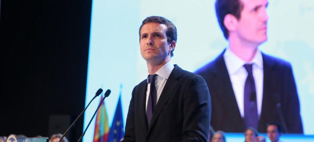 El Presidente del Partido Popular, Pablo Casado.