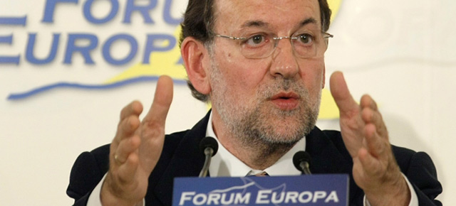 Mariano Rajoy durante su intervención en el desayuno informativo de Fórum Europa