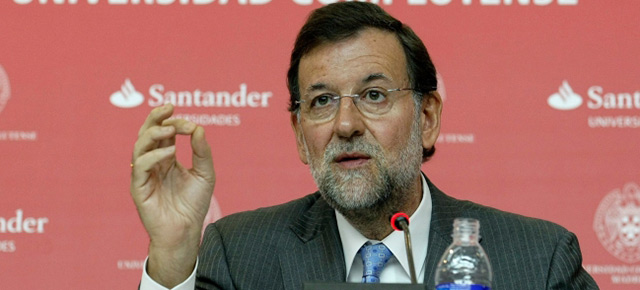 Mariano Rajoy durante su Conferencia en El Escorial