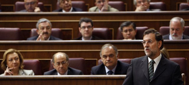 Mariano Rajoy durante su intervención en la sesión de control al Gobierno