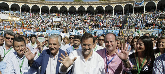 Mariano Rajoy y Javier Arenas en el acto 