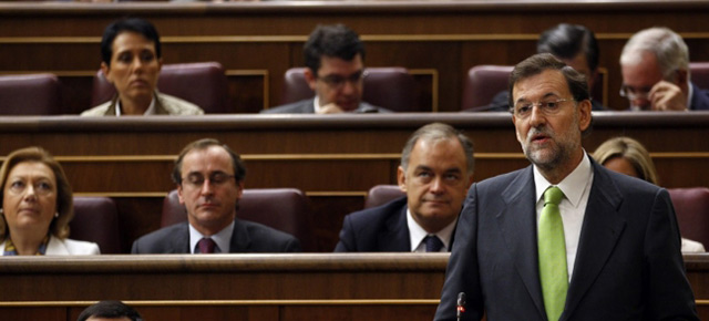 Mariano Rajoy durante su intervención en la sesión de control al Gobierno