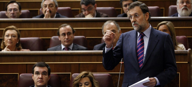 Mariano Rajoy durante su intervención en la sesión de control al Gobierno