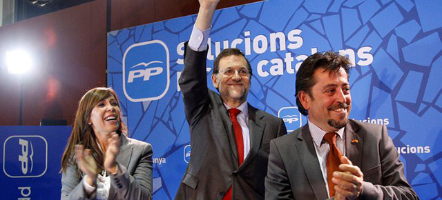 Mariano Rajoy y Alicia Sánchez Camacho durante el acto Cunit