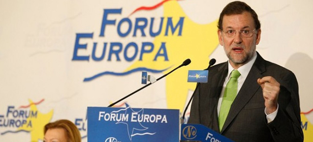 Mariano Rajoy durante su intervención en el Fórum Europa