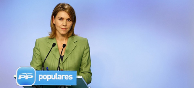 La secretaria general del PP, María Dolores de Cospedal