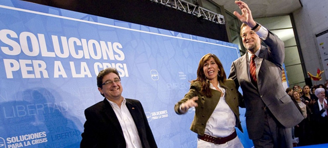 Mariano Rajoy clausura un mitin del PP en Girona