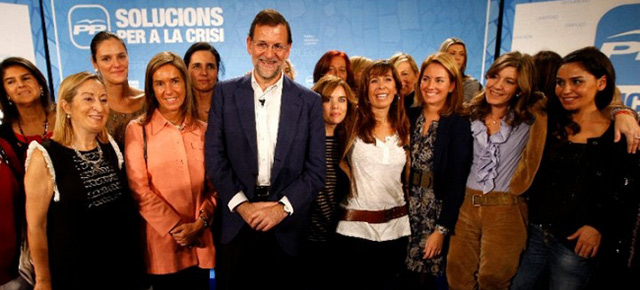 Mariano Rajoy durante su intervención en el acto con mujeres