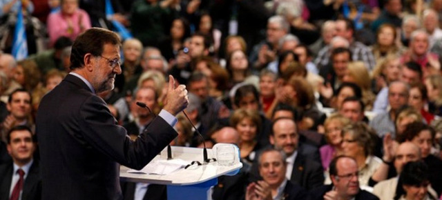 Mariano Rajoy durante su intervención en el mitin