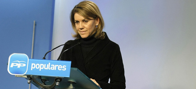 La secretaria general del PP, María Dolores de Cospedal