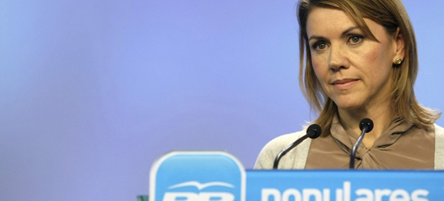 La secretaria general del PP, María Dolores de Cospedal