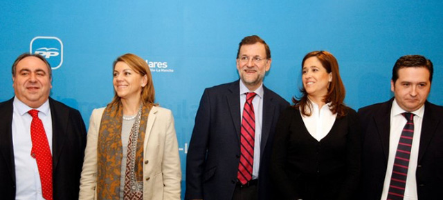 Mariano Rajoy y Maria Dolores de Cospedal durante su visita a Ciudad Real