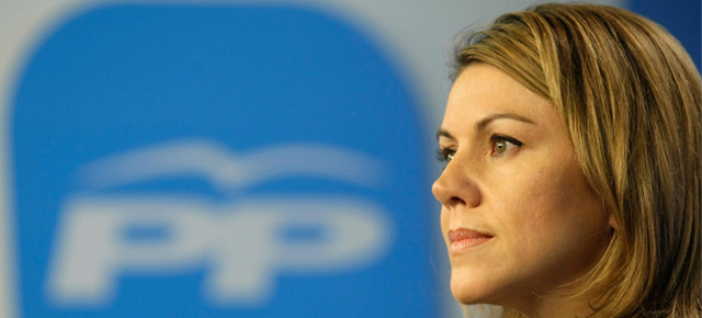 La secretaria general del PP, María Dolores de Cospedal