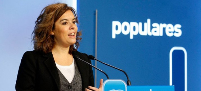 La portavoz del Grupo Popular, Soraya Sáenz de Santamaría