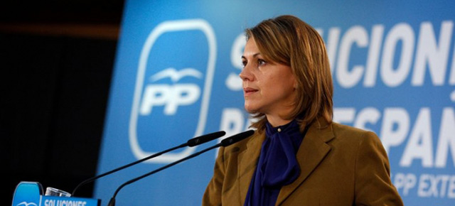 La secretaria general del PP, María Dolores de Cospedal