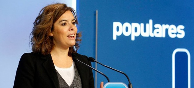 La portavoz del Grupo Popular, Soraya Sáenz de Santamaría