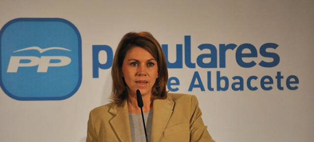 La secretaria general del PP, María Dolores de Cospedal