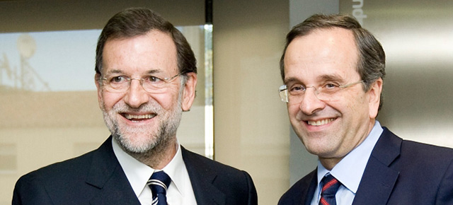 Mariano Rajoy junto con Antonis Samara