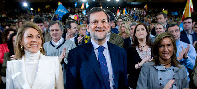 Mariano Rajoy y Ana Mato acompañan a Mª Dolores de Cospedal