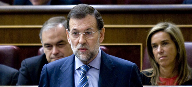 Mariano Rajoy durante su intervención en la sesión de control al Gobierno