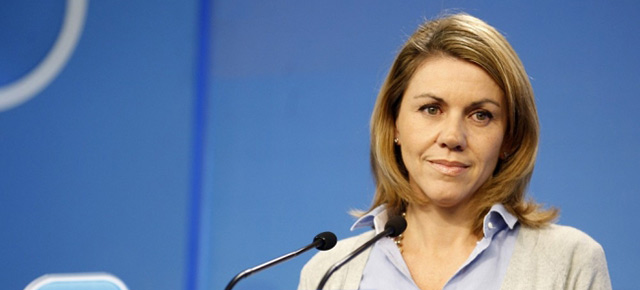 La secretaria general del PP, María Dolores de Cospedal