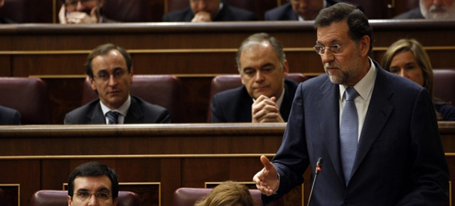 Mariano Rajoy durante su intervención en la sesión de control al Gobierno