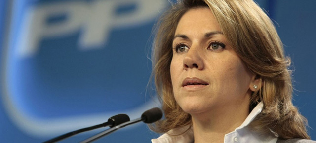 La secretaria general del PP, María Dolores de Cospedal