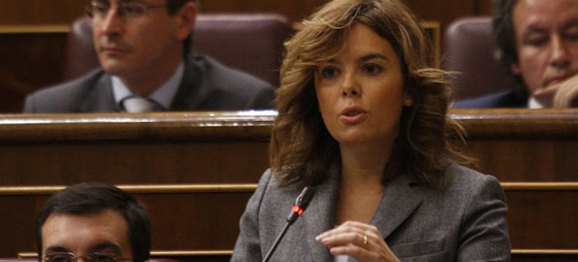 La portavoz del Grupo Popular en el Congreso, Soraya Sáenz de Santamaría