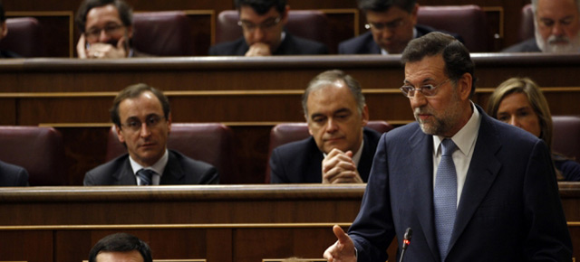 Mariano Rajoy durante su intervención en la sesión de control al Gobierno