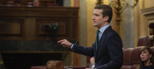 El presidente del Partido Popular, Pablo Casado