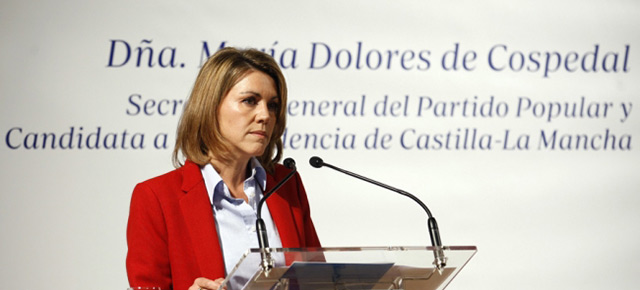 La secretaria general del PP, María Dolores de Cospedal