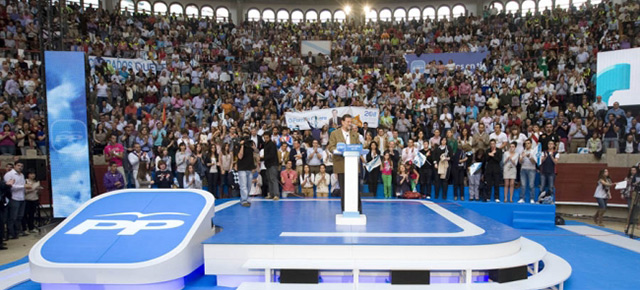 Mariano Rajoy en un acto del PP en Pontevedra