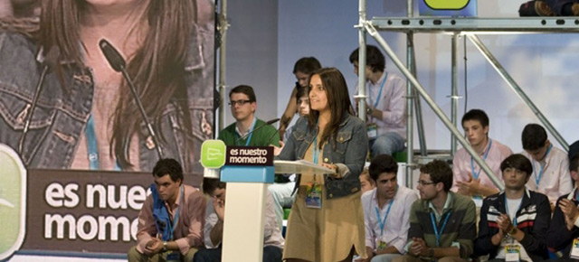 La candidata a la presidencia de Nuevas Generaciones, Beatriz Jurado