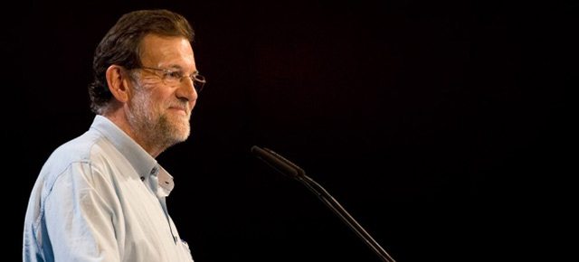 Mariano Rajoy, presidente del PP, durante su intervención