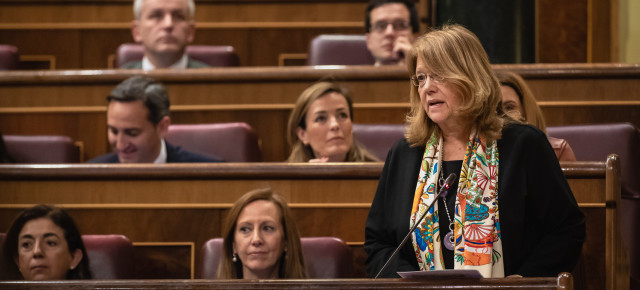 Elvira Rodríguez durante la sesión de control