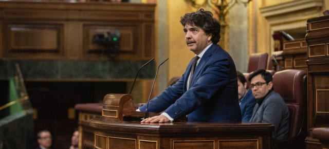 Mario Garcés durante el Pleno en el Congreso de los Diputados