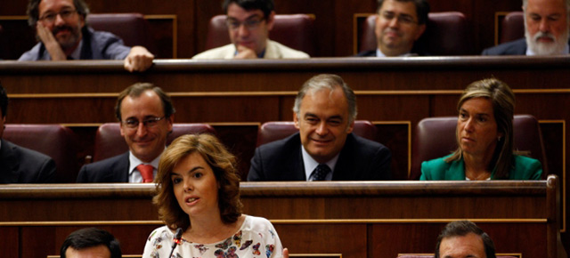 Soraya Sáenz de Santamaría en el Congreso de los Diputados