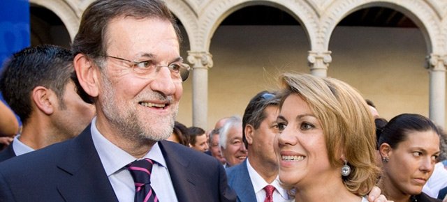 Mariano Rajoy en la toma de posesión de María Dolores Cospedal