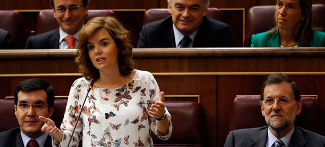 Soraya Sáenz de Santamaría en el Congreso de los Diputados