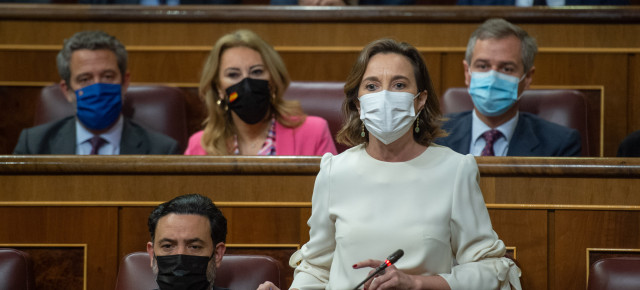 Cuca Gamarra hoy,  en la sesión de control en el Congreso