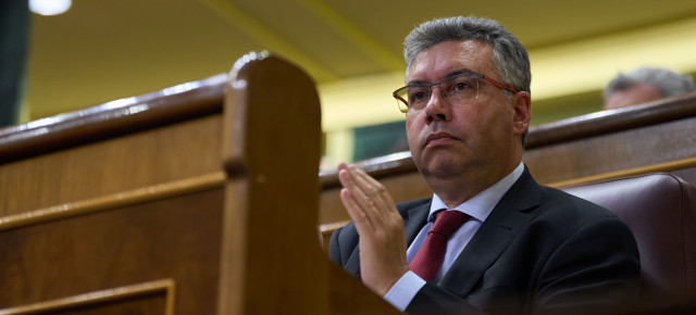 Javier Bas antes de su intervención.