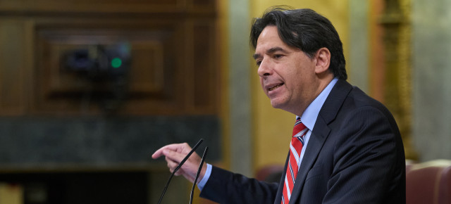 Percival Manglano durante su intervención.