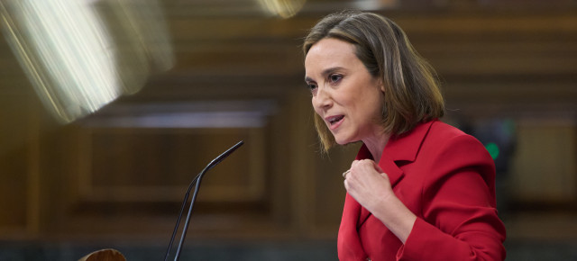 Cuca Gamarra durante su intervención.