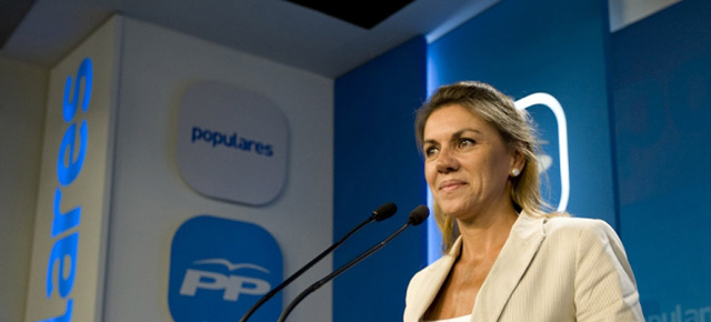 La secretaria general del PP, María Dolores de Cospedal