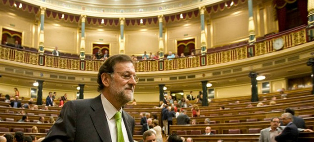 Mariano Rajoy durante su intervención en el Pleno del Congreso