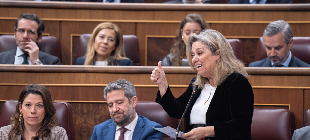 Macarena Montesinos durante su intervención en el Congreso