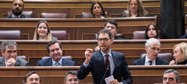 Sergio Sayas durante su intervención en el Congreso