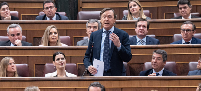 Rafael Hernando durante su intervención en el Congreso