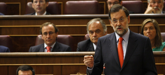 Mariano Rajoy durante su intervención en la sesión de control al Gobierno